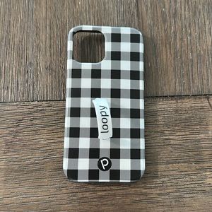 LoopyCase Black and White Plaid case